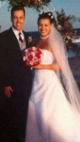 Kiran with her husband, Chris, during their marriage
